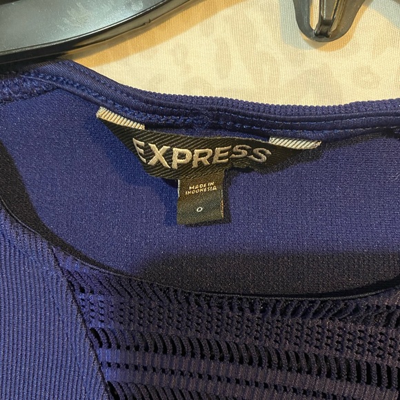 Express blue long sleeve cocktail dress - Picture 2 of 2